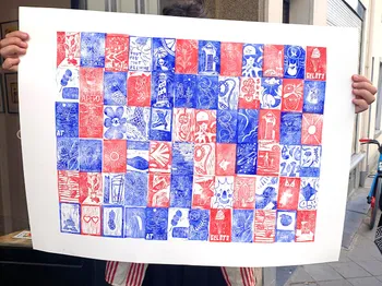 Créez une oeuvre collective en gravure en groupe